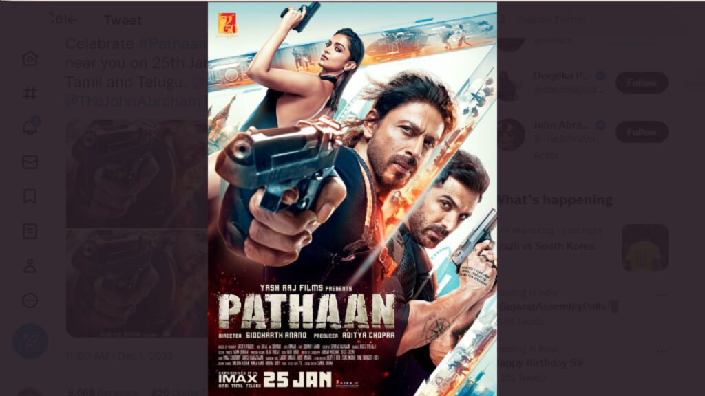 SRK flaunts his swag in the new poster of Pathaan