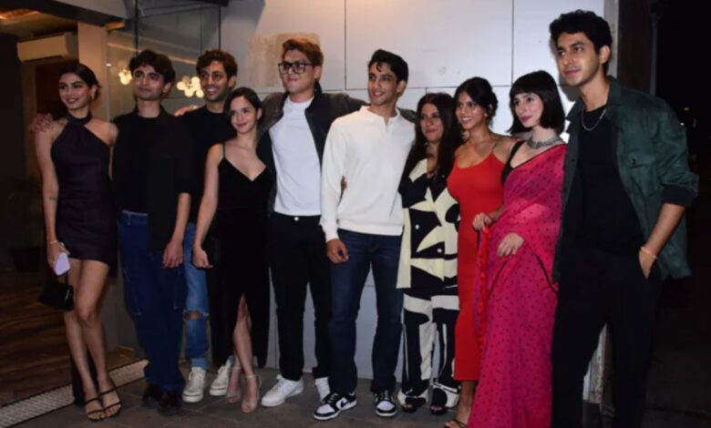 The Archies star cast arrived in style at wrap-up party
