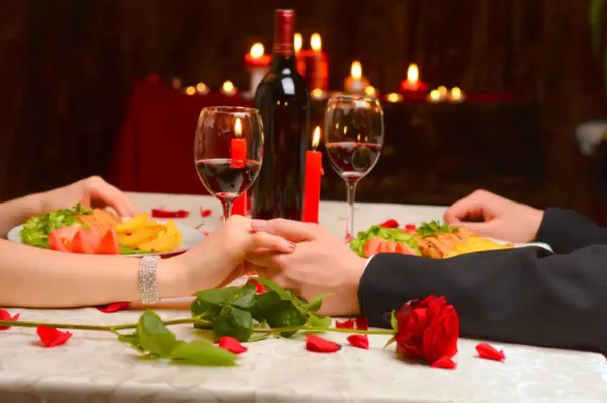 valentines dinner Celebrating feeling of love on Valentine's Day 2023