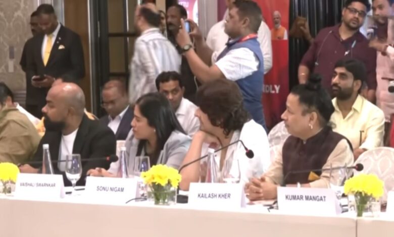 Yogi Adityanath meets Bollywood celebs in Mumbai
