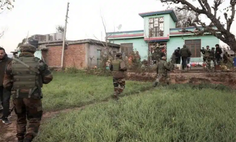 Blast in victim's house after a terror attack in jk