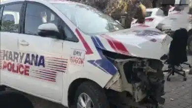 Girl dies after collision with police van in Gurugram