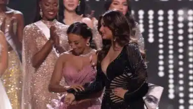 Harnaaz Sandhu emotional on stage Miss Universe