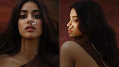 Janhvi Kapoor slays in brown silk saree