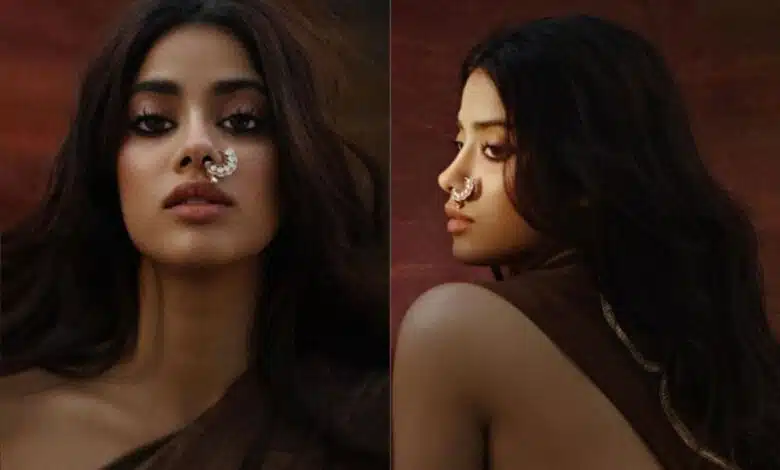 Janhvi Kapoor slays in brown silk saree