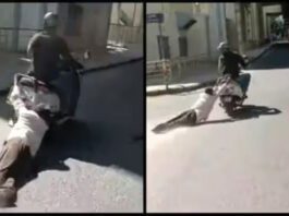 Old man dragged on road by scooter in Bengaluru