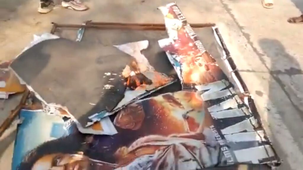 Posters of film Pathaan were burnt in many states