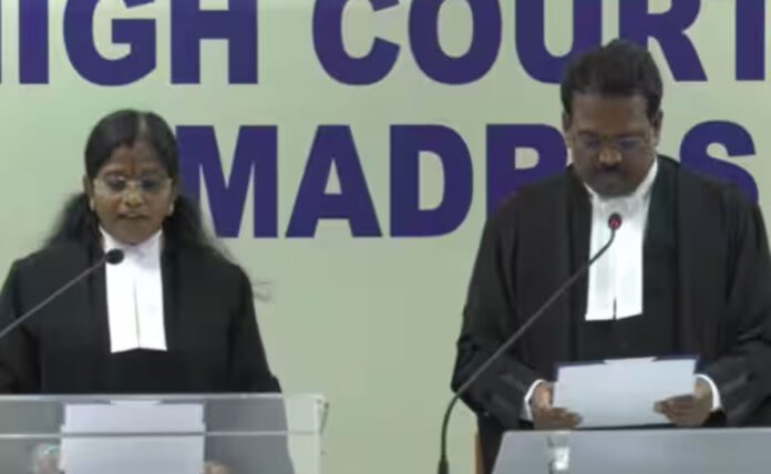 Lawyer Victoria Gowri took oath as a judge