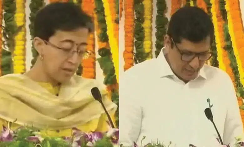 AAP leaders Atishi and Saurabh take over from Sisodia, Jain