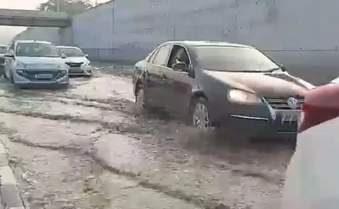 Flood on newly opened highway in Karnataka