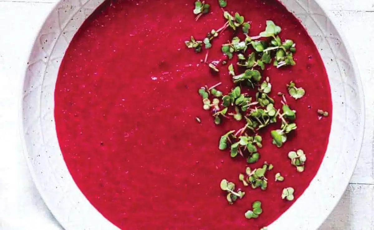 Cranberry and coconut milk soup Cold Soup to Beat the Summer