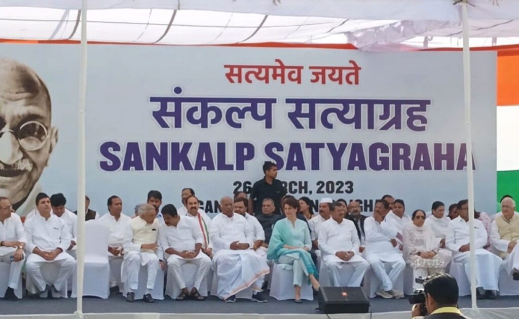Kharge targets BJP in Congress Satyagraha