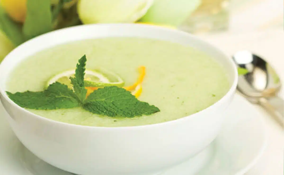 Melon and mint soup Cold Soup to Beat the Summer