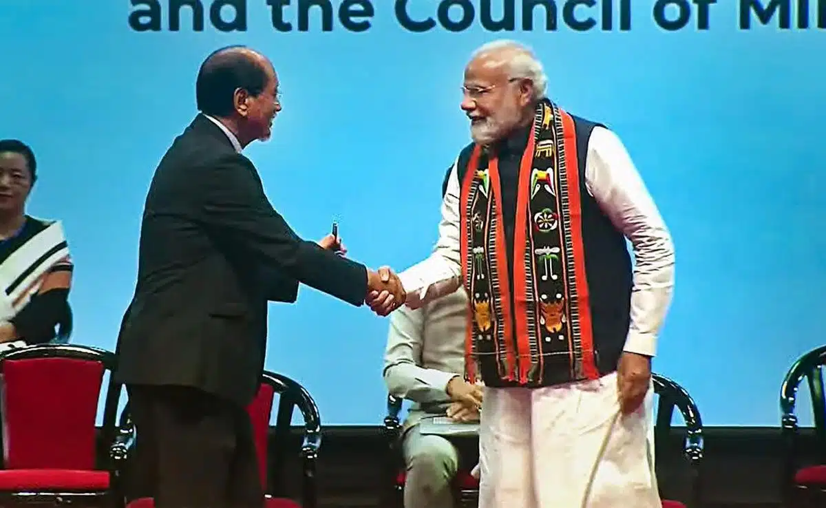 Nagaland Chief Minister PM attended the oath ceremony Neiphiu Rio took oath as the CM of Nagaland