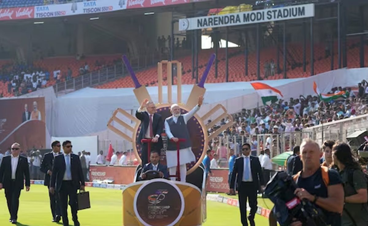 PM Modi visits stadium ahead of match with Australian PM