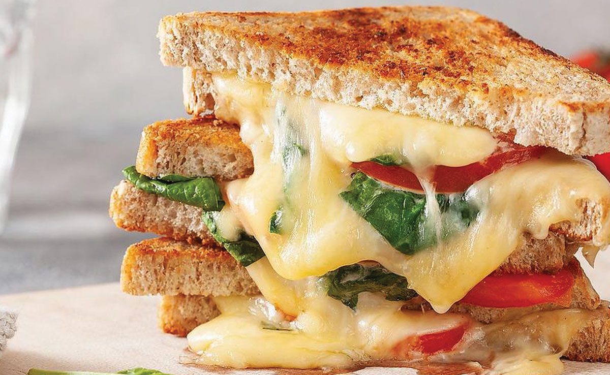 Tasty and healthy recipe sandwich for breakfast