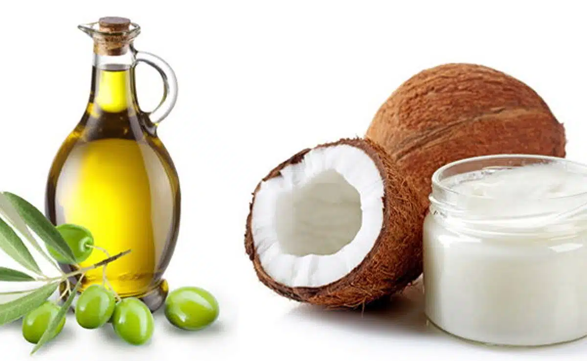 coconut oil and olive oil Home remedies for hair straight