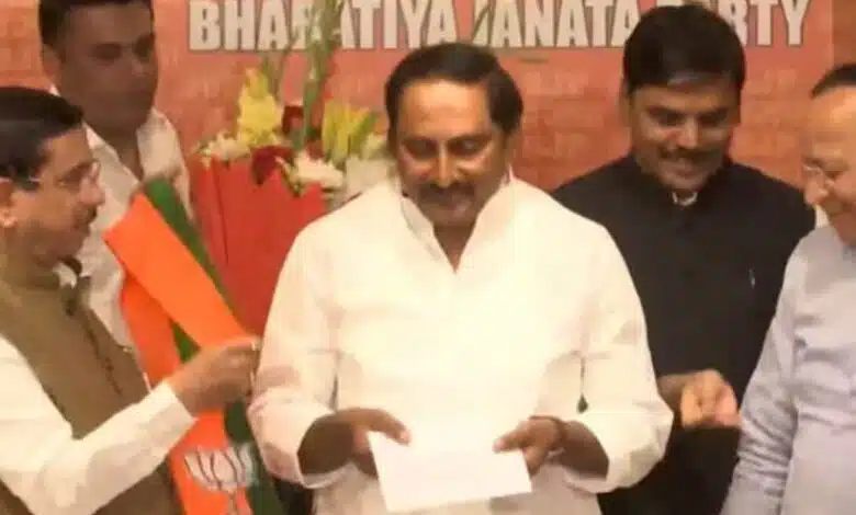 EX Andhra CM Kiran Reddy joins BJP