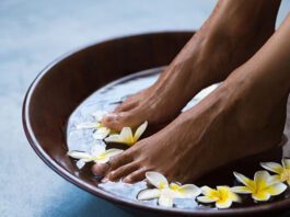 Foot Soak Soothes Tired Feet