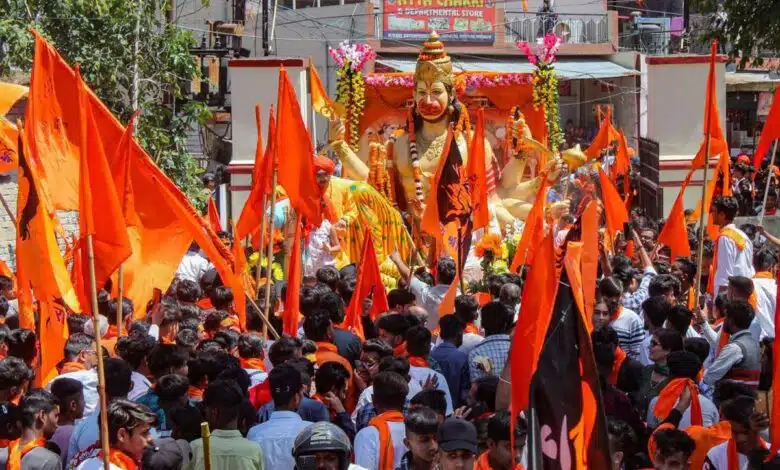 Tight security in Jahangirpuri on Hanuman Jayanti