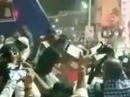 Stage collapses during rally address in Chhattisgarh