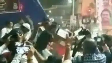 Stage collapses during rally address in Chhattisgarh