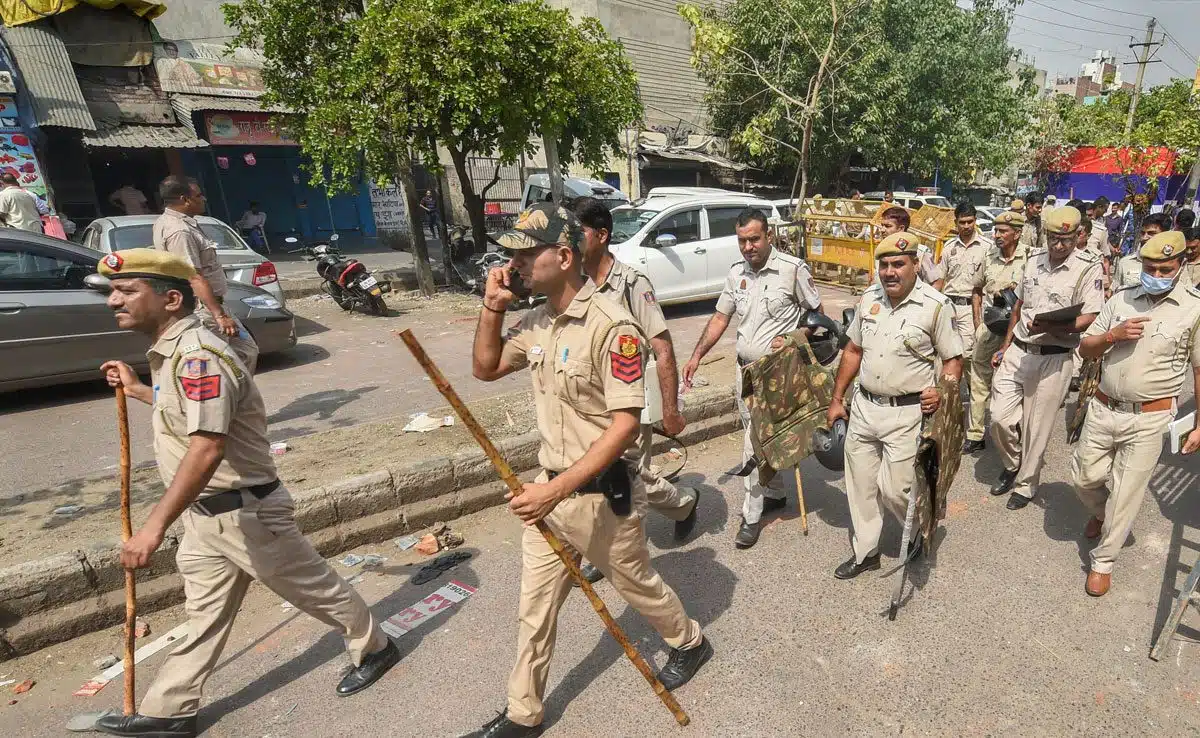 Tight security in Jahangirpuri on Hanuman Jayanti