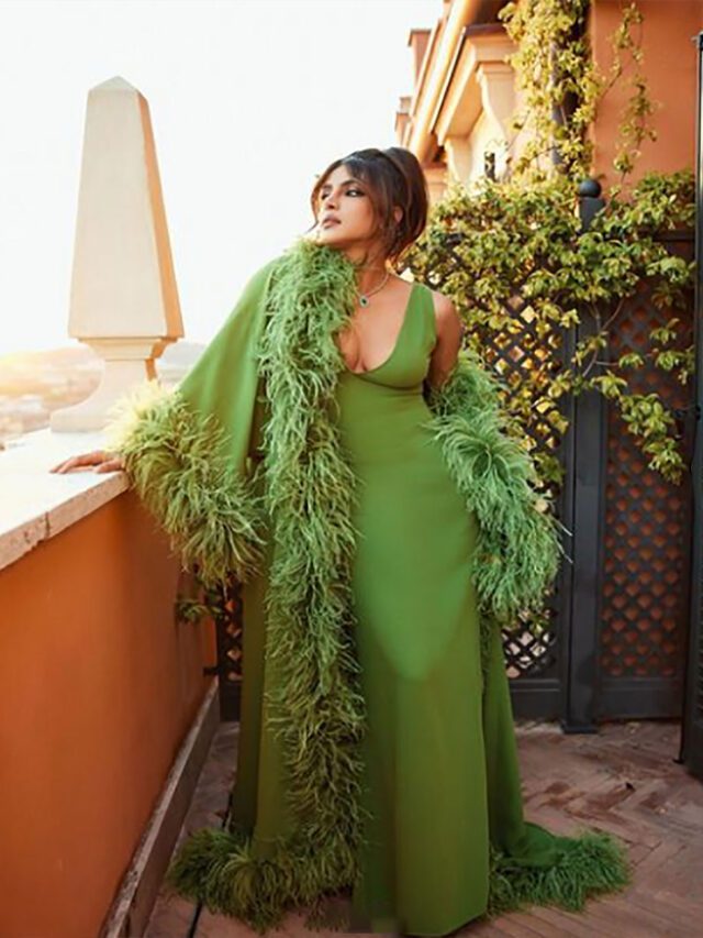 Priyanka Chopra flaunts full on glamor in a figure hugging gown
