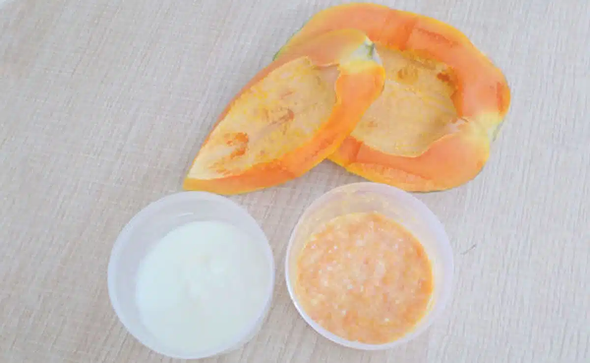 papaya and yogurt hair mask 5 Natural Hair Packs to Treat Split Ends