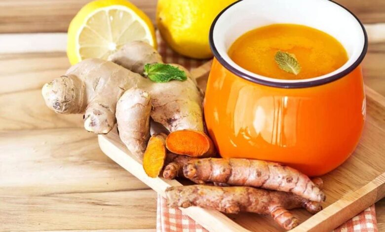 hot lemon turmeric water is considered good for health
