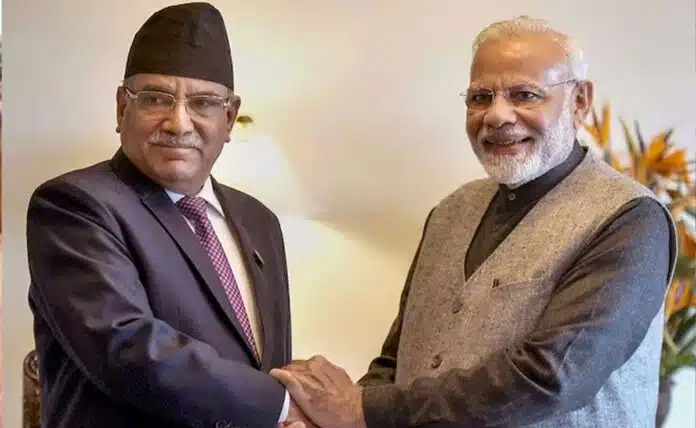 PM Modi meets Nepali counterpart Prachanda