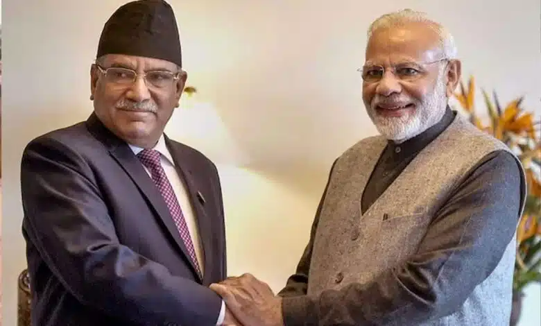 PM Modi meets Nepali counterpart Prachanda