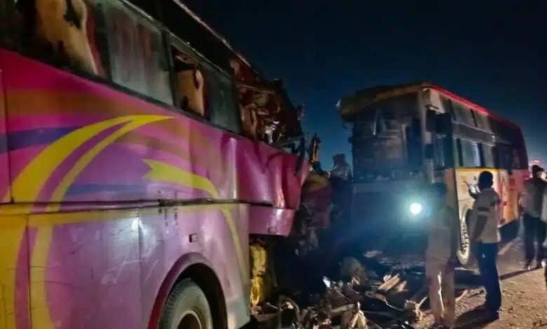 Maharashtra: 6 killed, 20 injured after two buses collided in Buldhana district