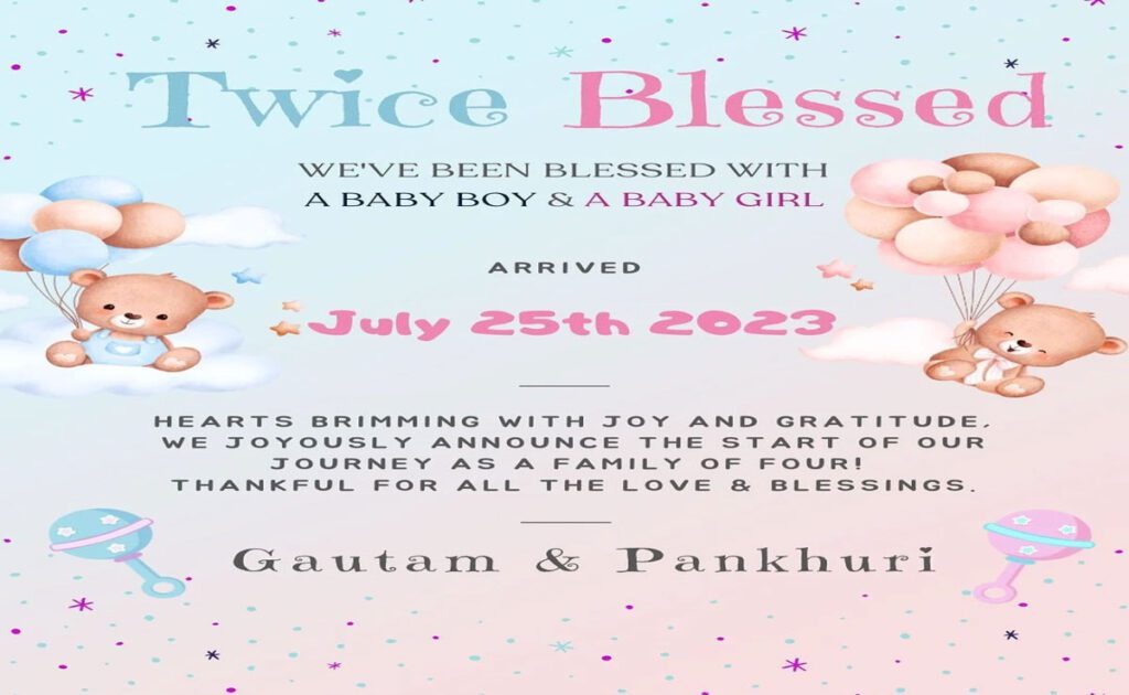 Gautam Rode and Pankhuri Awasthi welcome twins