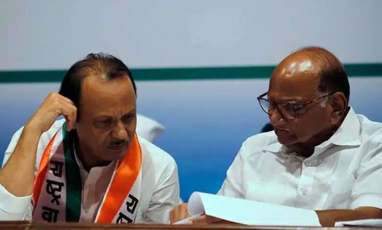 Ajit Pawar vs Sharad Pawar show of strength in Maharashtra