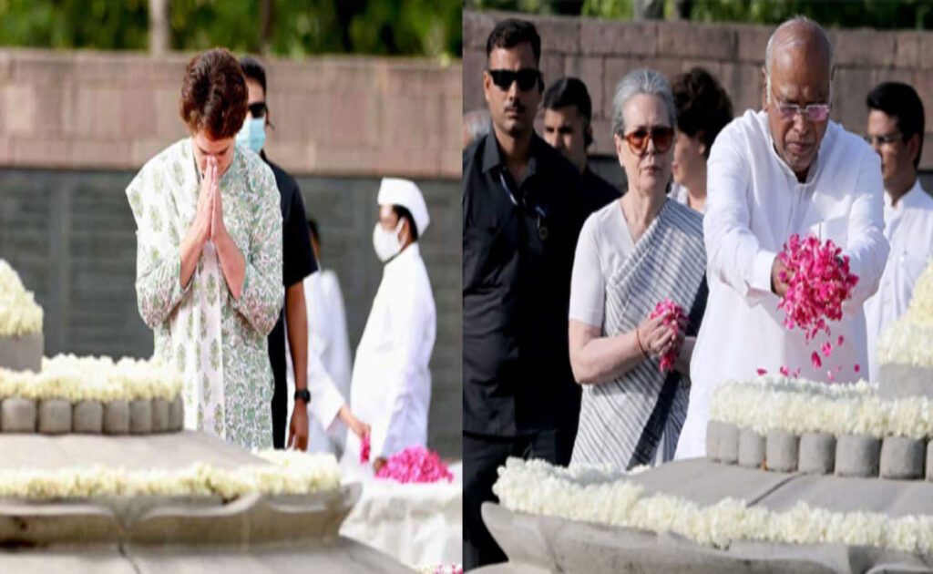 Sonia Gandhi and Congress leaders pay tribute to Rajiv Gandhi on his birth anniversary