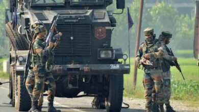 Three soldiers of the Indian Army were martyred in Kulgam of Jammu and Kashmir.