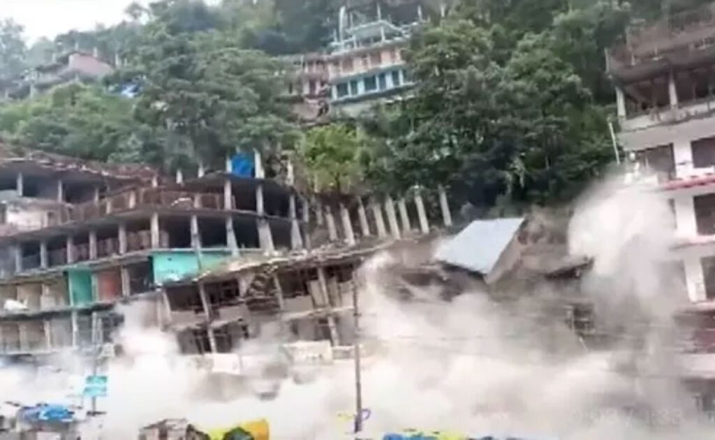 Many houses collapsed due to heavy landslide in Kullu, Himachal Pradesh