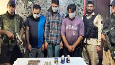 Jammu Kashmir: 3 associates of Lashkar arrested with weapons in Srinagar