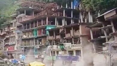 Many houses collapsed due to heavy landslide in Kullu, Himachal Pradesh