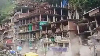 Many houses collapsed due to heavy landslide in Kullu, Himachal Pradesh