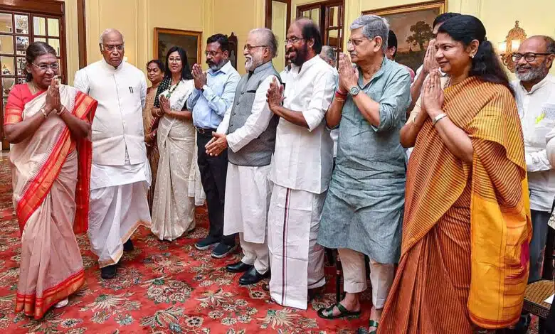Opposition leaders meet President Draupadi Murmu over Manipur violence
