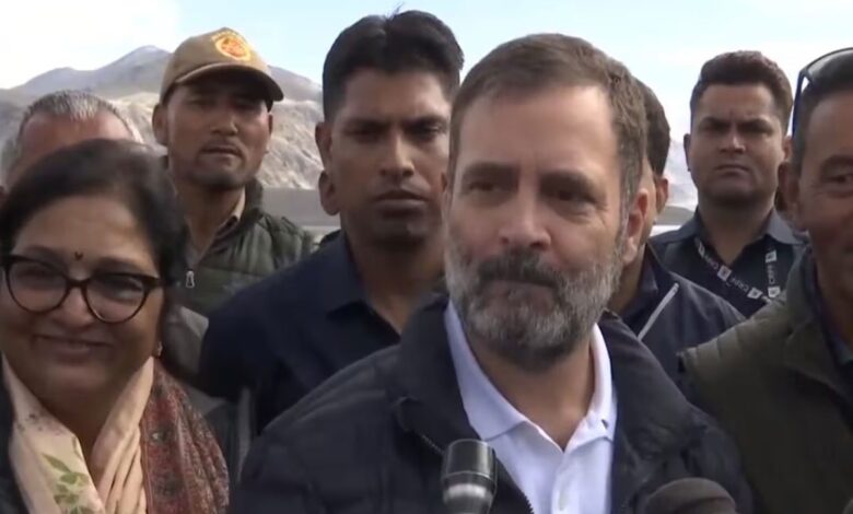 Rahul Gandhi pays tribute to his father Rajiv Gandhi on his birth anniversary in Ladakh