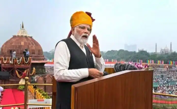 PM Modi's Independence Day speech lasted for 90 minutes, which was his fourth longest speech.