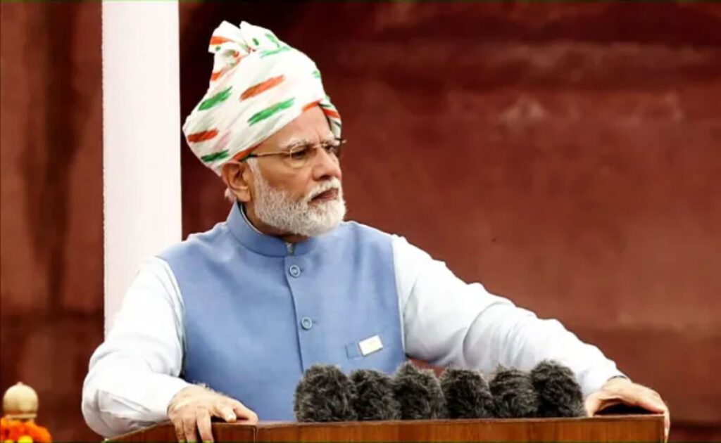 PM Modi's Independence Day speech lasted for 90 minutes, which was his fourth longest speech.