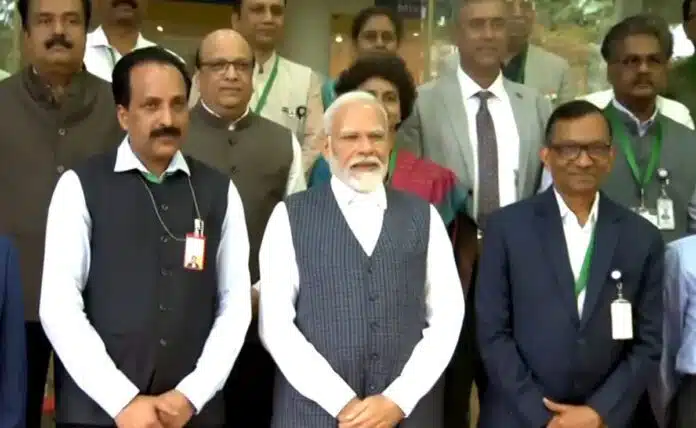 PM Modi meets ISRO scientists in Bengaluru