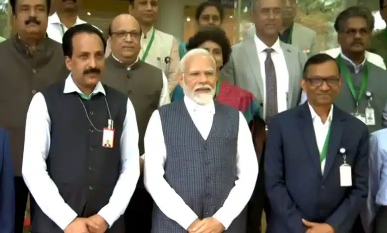 PM Modi meets ISRO scientists in Bengaluru