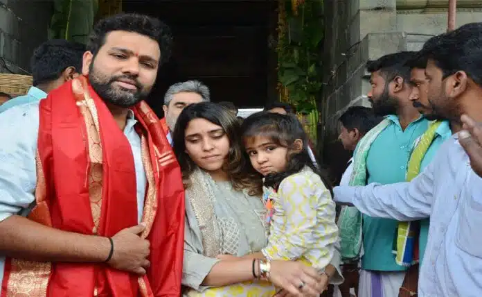 Rohit Sharma visited Tirupati Balaji temple with family before Asia Cup