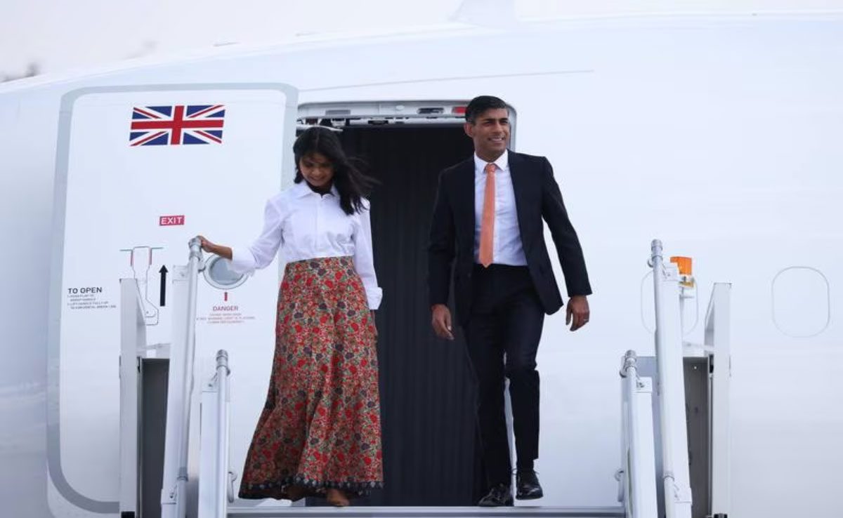 British Prime Minister Rishi Sunaks first visit to India G20 Summit: British Prime Minister Rishi Sunak and his wife reach India