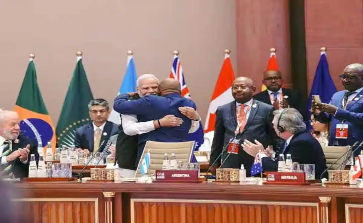 African Union becomes permanent member of G20, PM Modi welcomed with embrace